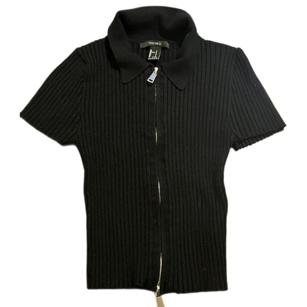 Forever 21 Women’s Small Collared Ribbed Shirt SMALL